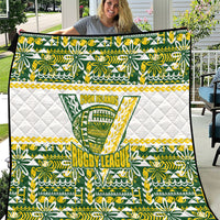 Cook Islands Island Floral Quilt Green Traditional Kuki's Geometric Pattern LT9 Green - Polynesian Pride