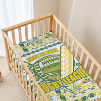 Cook Islands Island Floral Baby Bed Cover White Traditional Kuki's Geometric Pattern LT9 - Polynesian Pride