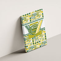 Cook Islands Island Floral Canvas Wall Art White Traditional Kuki's Geometric Pattern LT9 - Polynesian Pride