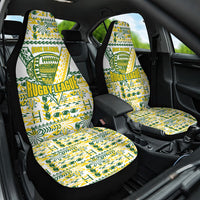 Cook Islands Island Floral Car Seat Cover White Traditional Kuki's Geometric Pattern LT9 One Size White - Polynesian Pride