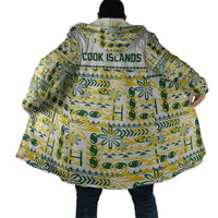 Cook Islands Island Floral Cloak White Traditional Kuki's Geometric Pattern LT9 - Polynesian Pride