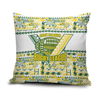 Cook Islands Island Floral Pillow Cover White Traditional Kuki's Geometric Pattern LT9 White - Polynesian Pride