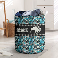 Aotearoa New Zealand Kiwis Tima Riki Motu Laundry Basket LT9 Black - Polynesian Pride