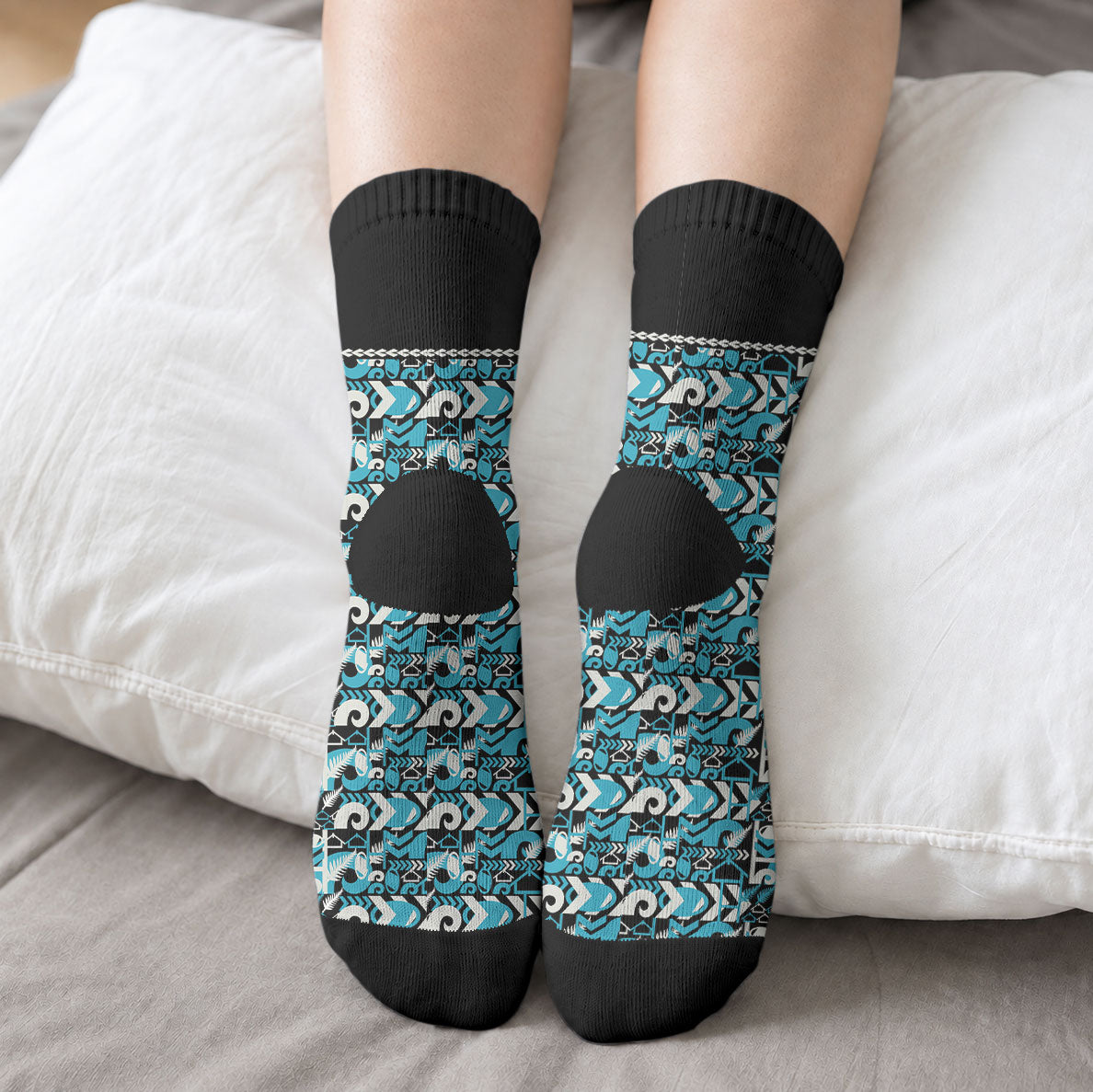 Aotearoa New Zealand Kiwis Tima Riki Motu Crew Socks LT9 - Polynesian Pride