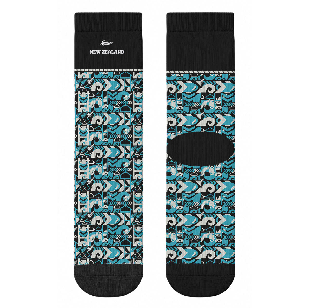 Aotearoa New Zealand Kiwis Tima Riki Motu Crew Socks LT9 - Polynesian Pride