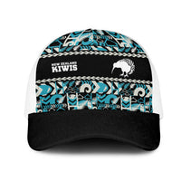 Aotearoa New Zealand Kiwis Tīma Riki Motu Mesh Trucker Cap LT9 One Size White Black - Polynesian Pride