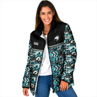 Aotearoa New Zealand Kiwis Tima Riki Motu Padded Jacket LT9 Women Black - Polynesian Pride