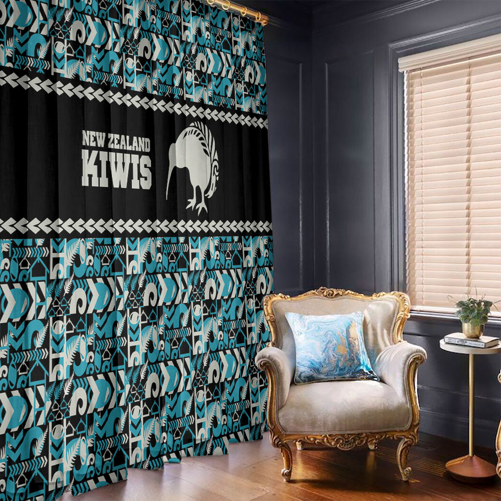 Aotearoa New Zealand Kiwis Tima Riki Motu Window Curtain LT9 - Polynesian Pride