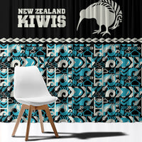 Aotearoa New Zealand Kiwis Tima Riki Motu Window Curtain LT9 - Polynesian Pride