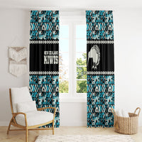 Aotearoa New Zealand Kiwis Tima Riki Motu Window Curtain LT9 - Polynesian Pride