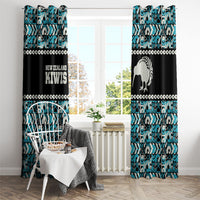 Aotearoa New Zealand Kiwis Tima Riki Motu Window Curtain LT9 - Polynesian Pride