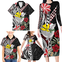 Hawaii Monk Seal Santa Family Matching Long Sleeve Bodycon Dress and Hawaiian Shirt Hibiscus Kakau Pattern Mele Kalikimaka LT9 - Polynesian Pride