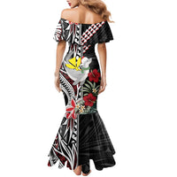 Hawaii Monk Seal Santa Family Matching Mermaid Dress and Hawaiian Shirt Hibiscus Kakau Pattern Mele Kalikimaka LT9 - Polynesian Pride