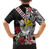 Hawaii Monk Seal Santa Family Matching Summer Maxi Dress and Hawaiian Shirt Hibiscus Kakau Pattern Mele Kalikimaka LT9 - Polynesian Pride