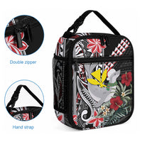 Hawaii Monk Seal Santa Lunch Bag Hibiscus Kakau Pattern Mele Kalikimaka LT9 - Polynesian Pride