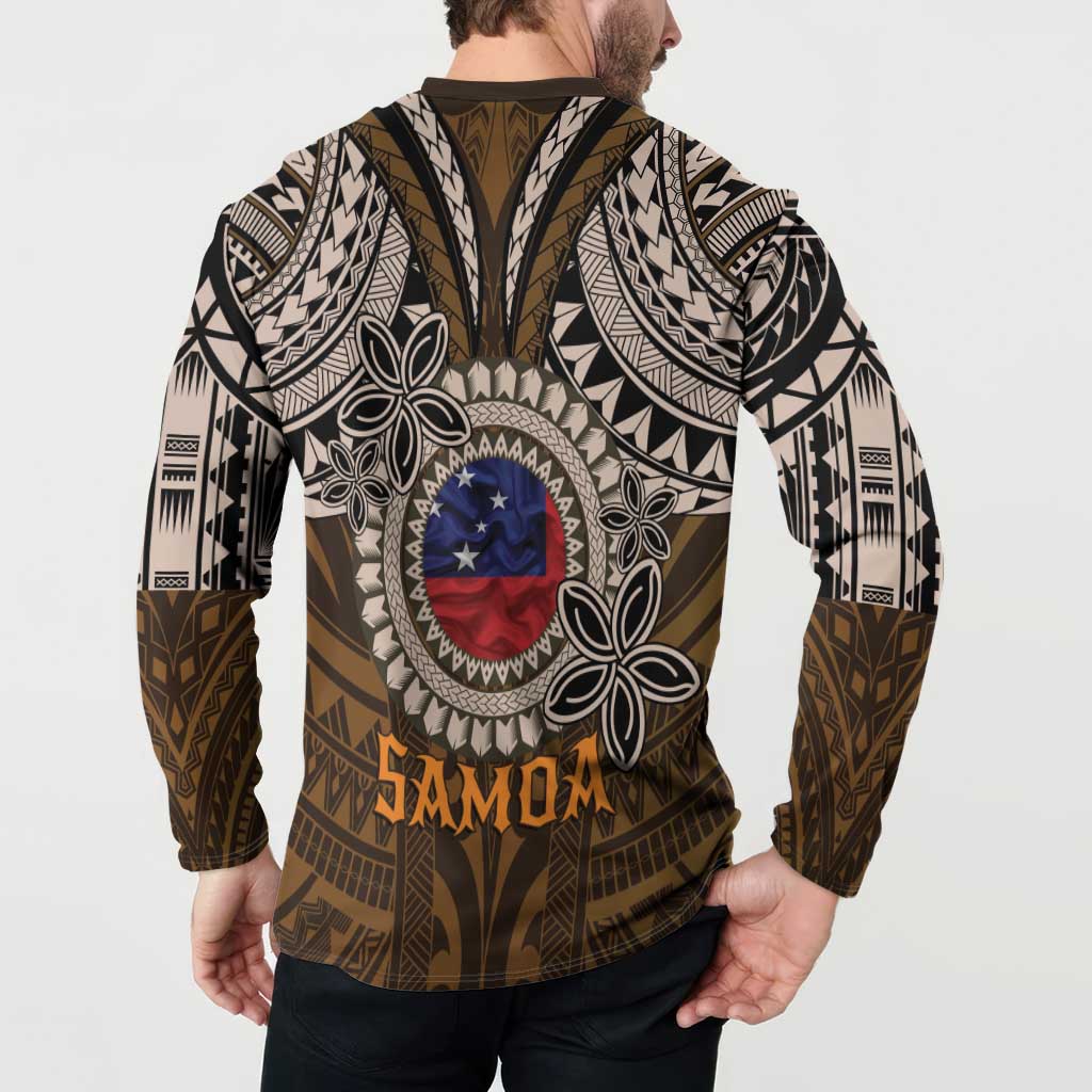 Samoa Warrior Button Sweatshirt The Mighty Samoan Warrior Spirit
