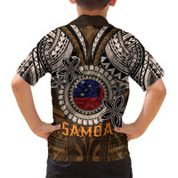 Samoa Warrior Family Matching Long Sleeve Bodycon Dress and Hawaiian Shirt The Mighty Samoan Warrior Spirit LT9 - Polynesian Pride