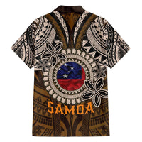 Samoa Warrior Family Matching Off The Shoulder Long Sleeve Dress and Hawaiian Shirt The Mighty Samoan Warrior Spirit LT9 - Polynesian Pride
