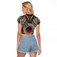 Samoa Warrior Raglan Cropped T Shirt The Mighty Samoan Warrior Spirit