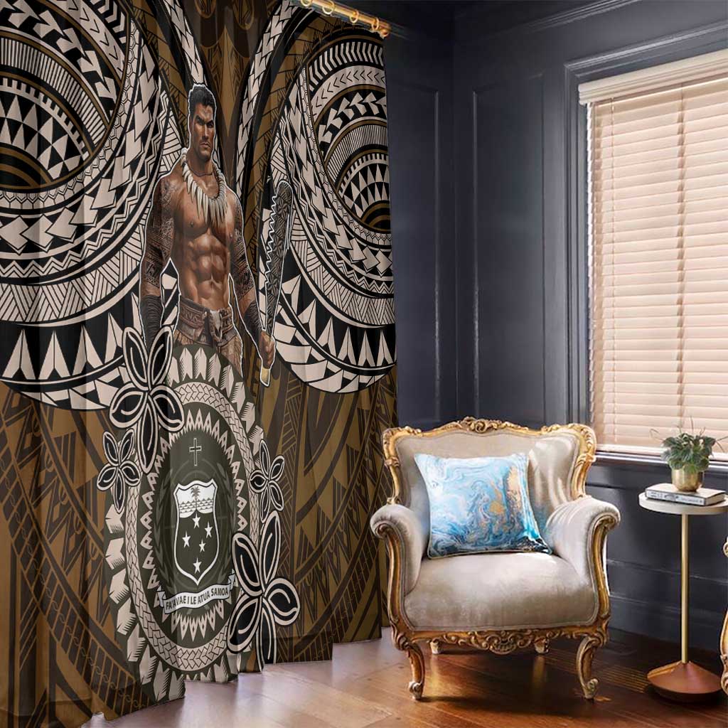 Samoa Warrior Window Curtain The Mighty Samoan Warrior Spirit