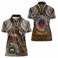Samoa Warrior Women Polo Shirt The Mighty Samoan Warrior Spirit