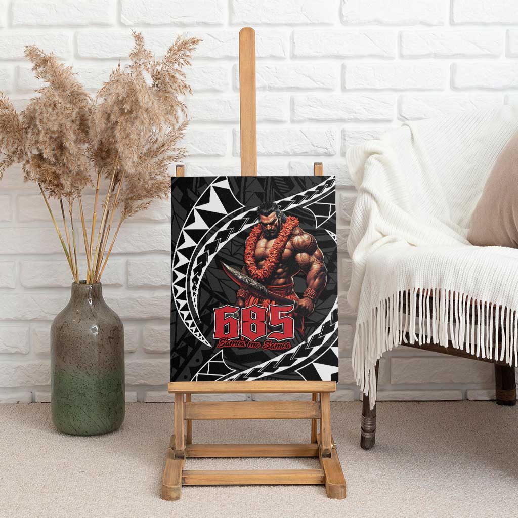 Samoan Pride Polynesian Tribal Warrior Canvas Wall Art 685 Samoa Mo Samoa