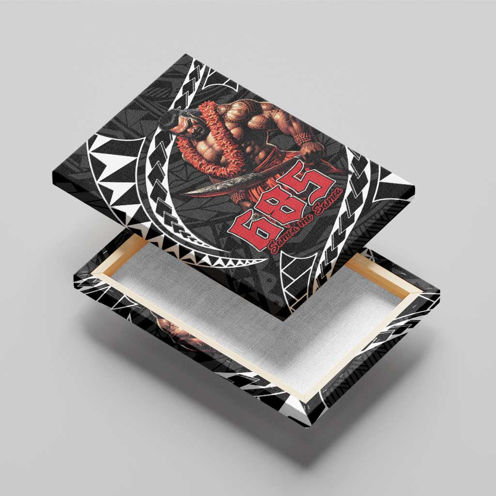 Samoan Pride Polynesian Tribal Warrior Canvas Wall Art 685 Samoa Mo Samoa