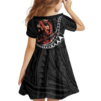 Samoan Pride Polynesian Tribal Warrior Family Matching Long Sleeve Bodycon Dress and Hawaiian Shirt 685 Samoa Mo Samoa