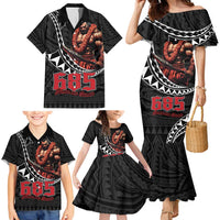 Samoan Pride Polynesian Tribal Warrior Family Matching Mermaid Dress and Hawaiian Shirt 685 Samoa Mo Samoa