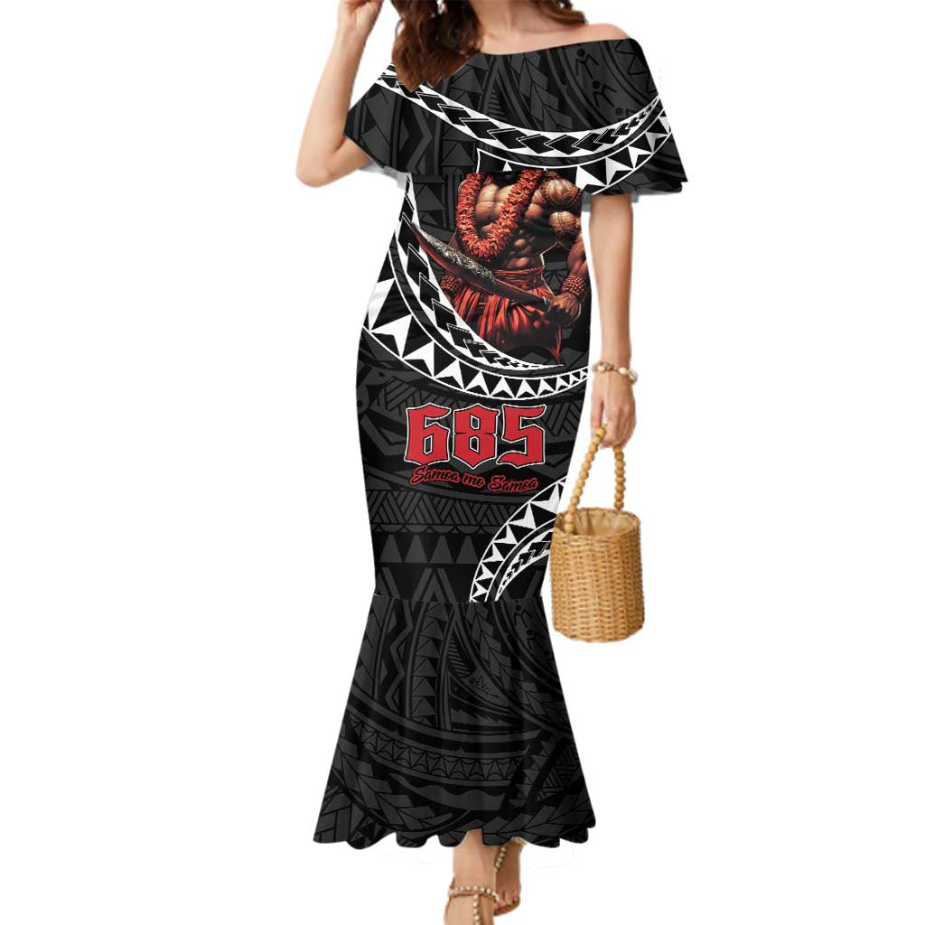 Samoan Pride Polynesian Tribal Warrior Family Matching Mermaid Dress and Hawaiian Shirt 685 Samoa Mo Samoa
