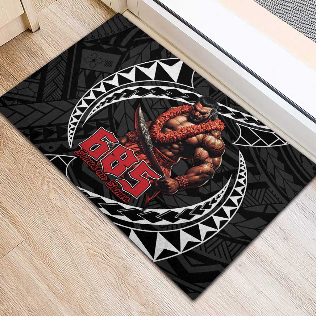 Samoan Pride Polynesian Tribal Warrior Rubber Doormat 685 Samoa Mo Samoa