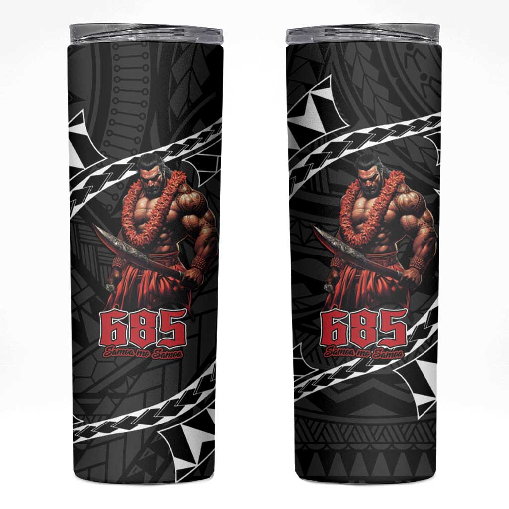 Samoan Pride Polynesian Tribal Warrior Skinny Tumbler 685 Samoa Mo Samoa