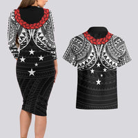 Samoan Tanoa Kava Bowl Ula Fala Couples Matching Long Sleeve Bodycon Dress and Hawaiian Shirt Polynesian Tribal Vibe LT9 - Polynesian Pride