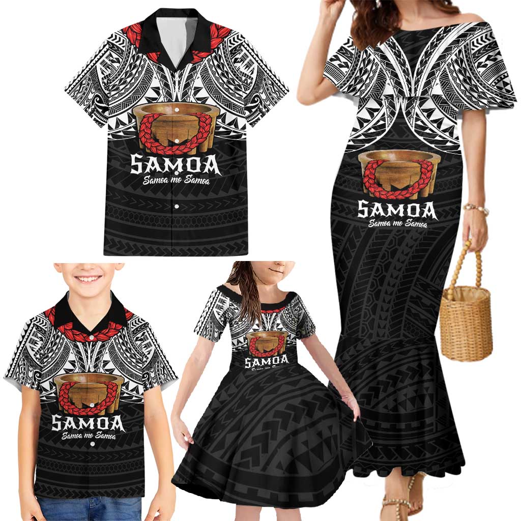 Samoan Tanoa Kava Bowl Ula Fala Family Matching Mermaid Dress and Hawaiian Shirt Polynesian Tribal Vibe LT9 - Polynesian Pride