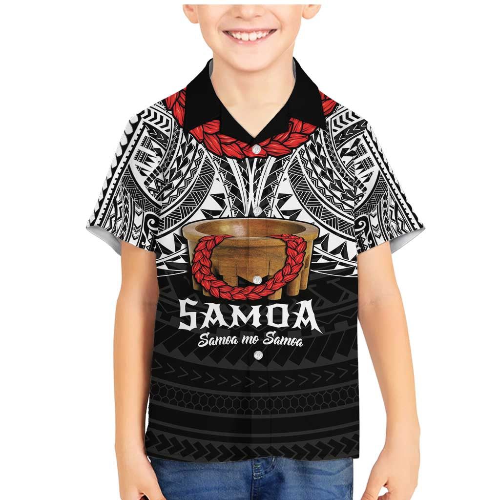 Samoan Tanoa Kava Bowl Ula Fala Family Matching Mermaid Dress and Hawaiian Shirt Polynesian Tribal Vibe LT9 Son's Shirt Brown - Polynesian Pride