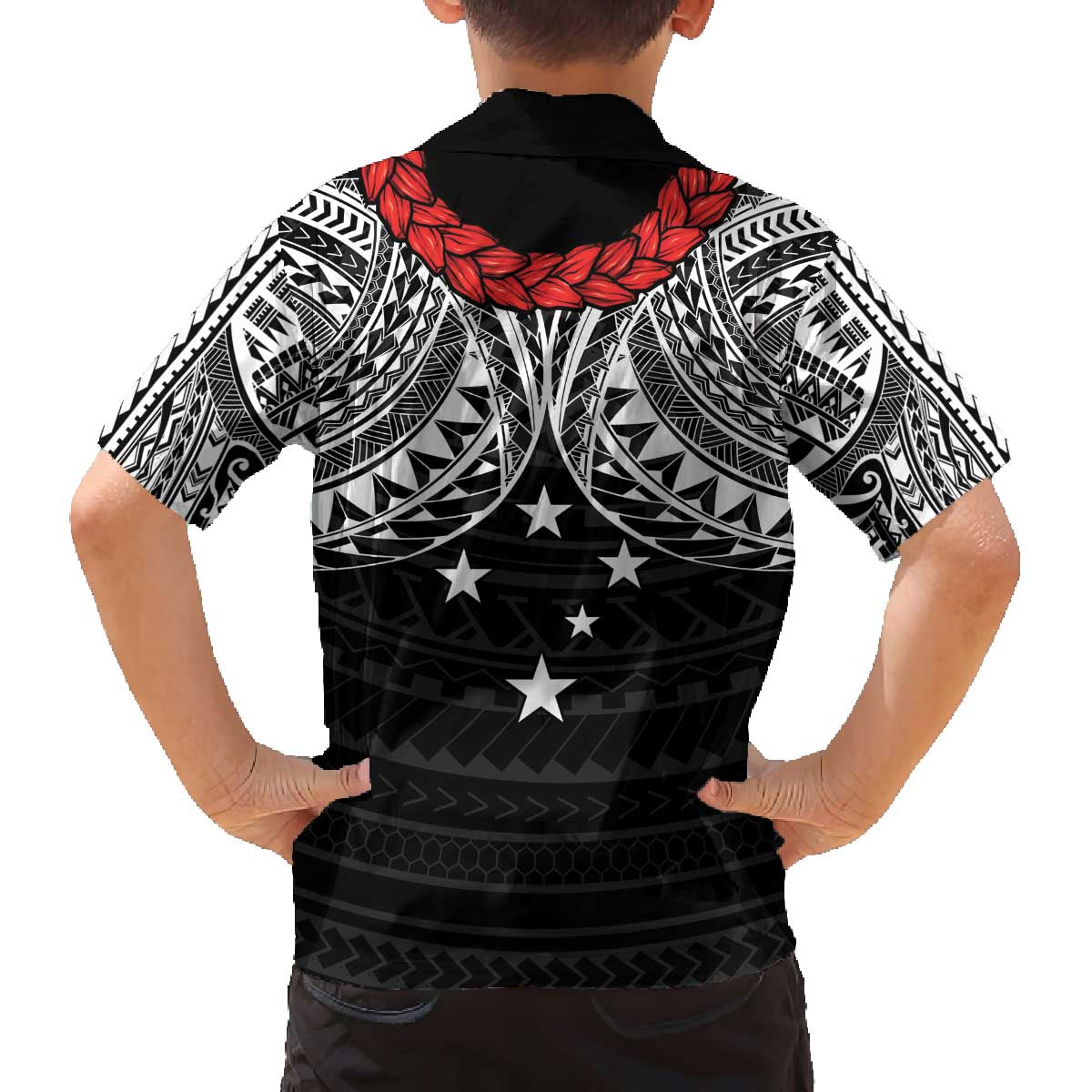 Samoan Tanoa Kava Bowl Ula Fala Family Matching Off The Shoulder Long Sleeve Dress and Hawaiian Shirt Polynesian Tribal Vibe LT9 - Polynesian Pride