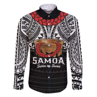 Samoan Tanoa Kava Bowl Ula Fala Family Matching Off The Shoulder Long Sleeve Dress and Hawaiian Shirt Polynesian Tribal Vibe LT9 Dad's Shirt - Long Sleeve Brown - Polynesian Pride