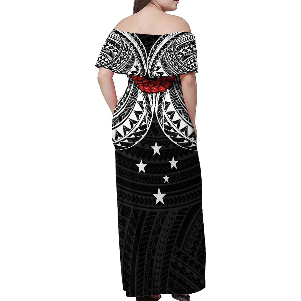 Samoan Tanoa Kava Bowl Ula Fala Family Matching Off Shoulder Maxi Dress and Hawaiian Shirt Polynesian Tribal Vibe LT9 - Polynesian Pride
