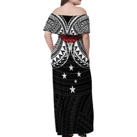 Samoan Tanoa Kava Bowl Ula Fala Family Matching Off Shoulder Maxi Dress and Hawaiian Shirt Polynesian Tribal Vibe LT9 - Polynesian Pride
