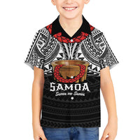 Samoan Tanoa Kava Bowl Ula Fala Family Matching Short Sleeve Bodycon Dress and Hawaiian Shirt Polynesian Tribal Vibe LT9 Son's Shirt Brown - Polynesian Pride