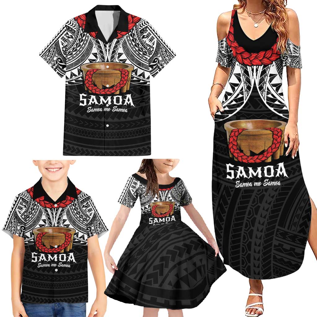 Samoan Tanoa Kava Bowl Ula Fala Family Matching Summer Maxi Dress and Hawaiian Shirt Polynesian Tribal Vibe LT9 - Polynesian Pride
