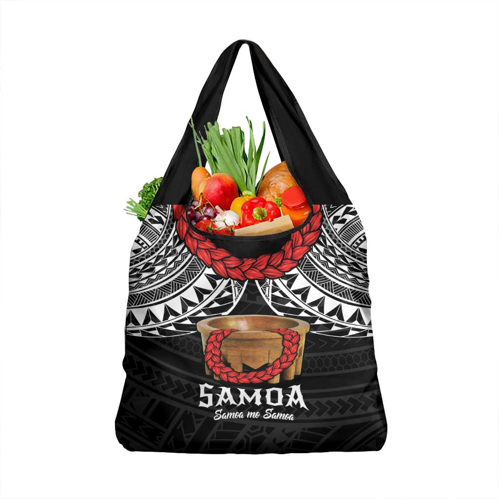 Samoan Tanoa Kava Bowl Ula Fala Grocery Bag Polynesian Tribal Vibe