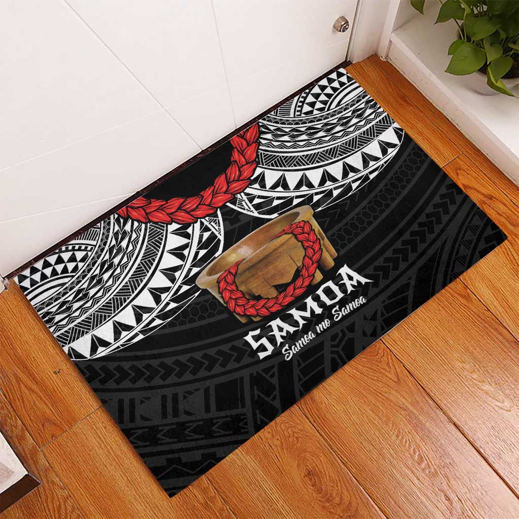 Samoan Tanoa Kava Bowl Ula Fala Rubber Doormat Polynesian Tribal Vibe