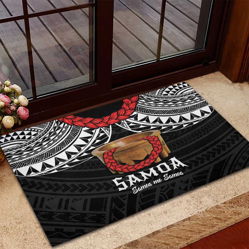 Samoan Tanoa Kava Bowl Ula Fala Rubber Doormat Polynesian Tribal Vibe