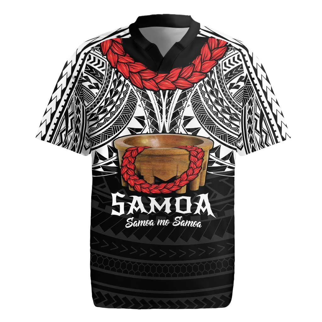 Samoan Tanoa Kava Bowl Ula Fala Rugby Jersey Polynesian Tribal Vibe