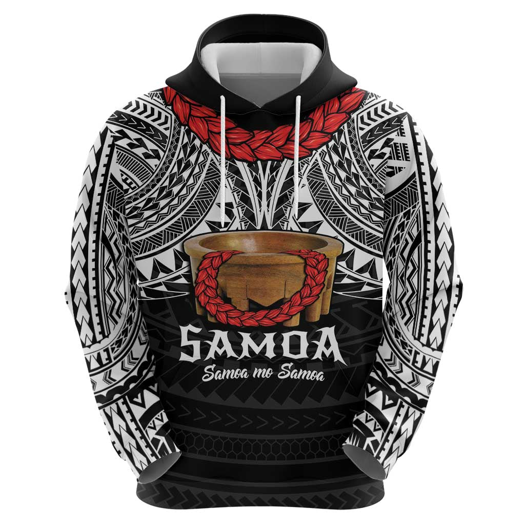 Samoan Tanoa Kava Bowl Ula Fala Zip Hoodie Polynesian Tribal Vibe