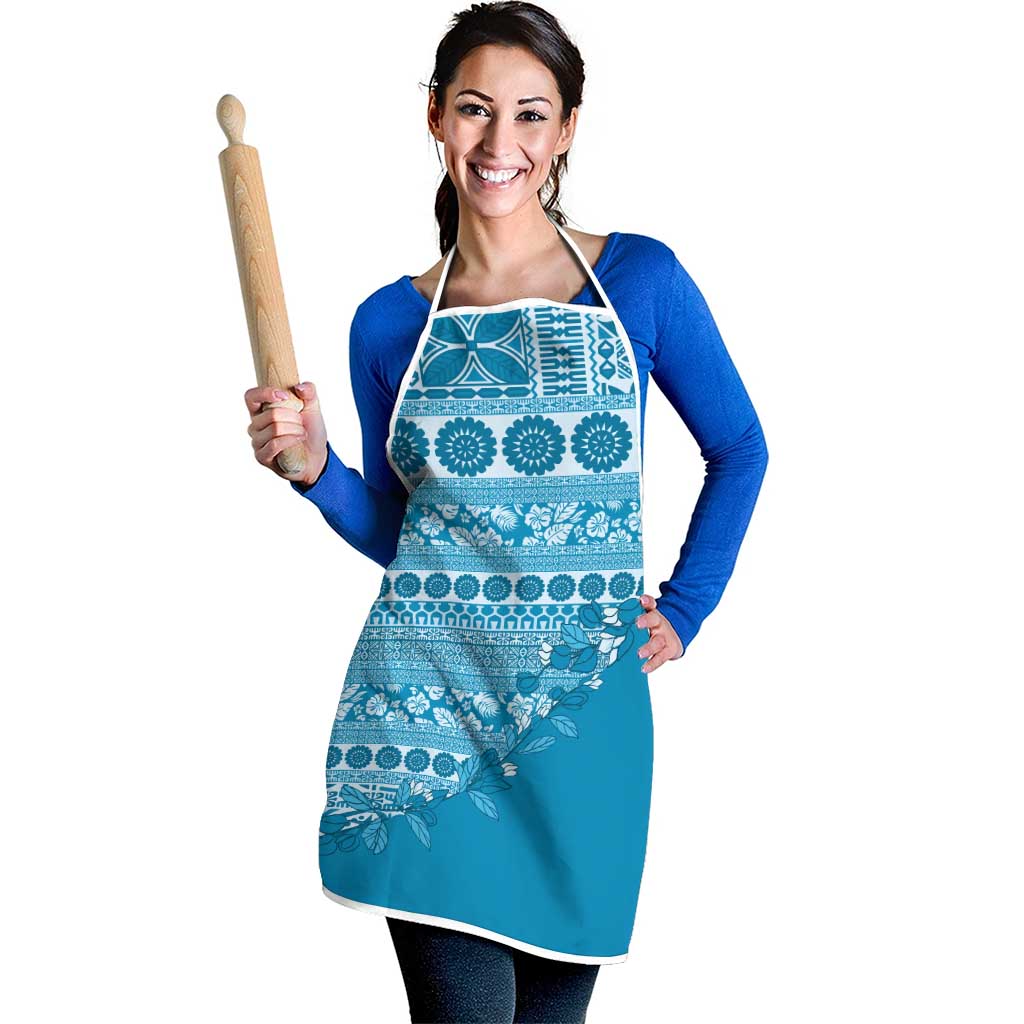 Fiji Marau na Kerisimasi Apron Aqua Tagimoucia Tapa Masi Tribal - Polynesian Pride