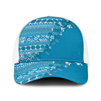 Fiji Marau na Kerisimasi Baseball Net Cap Aqua Tagimoucia Tapa Masi Tribal - Polynesian Pride