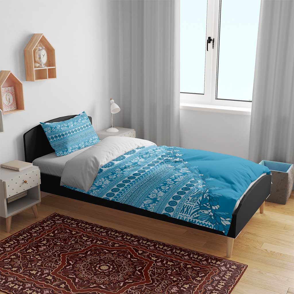 Fiji Marau na Kerisimasi Bedding Set Aqua Tagimoucia Tapa Masi Tribal - Polynesian Pride
