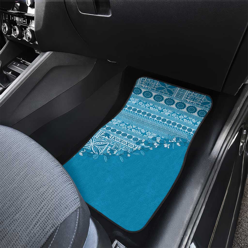 Fiji Marau na Kerisimasi Car Mats Aqua Tagimoucia Tapa Masi Tribal - Polynesian Pride